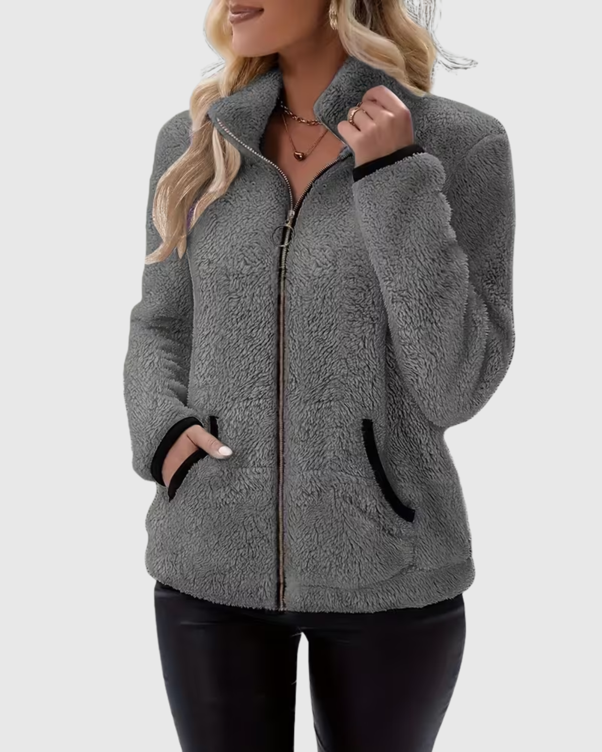 JULIA™ | CHAQUETA CASUAL DE FELPA