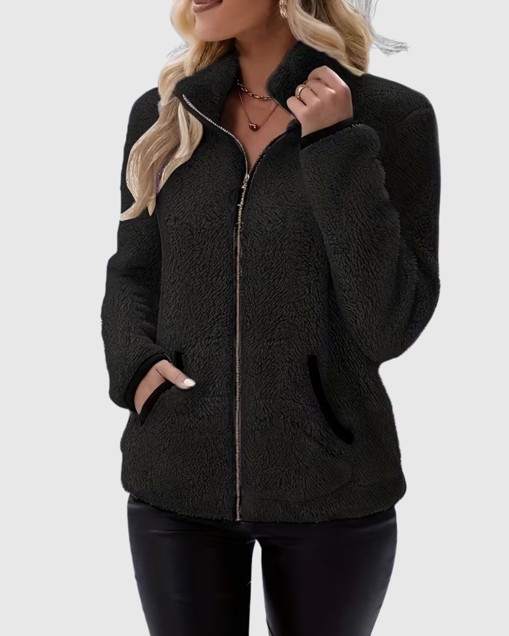 JULIA™ | CHAQUETA CASUAL DE FELPA