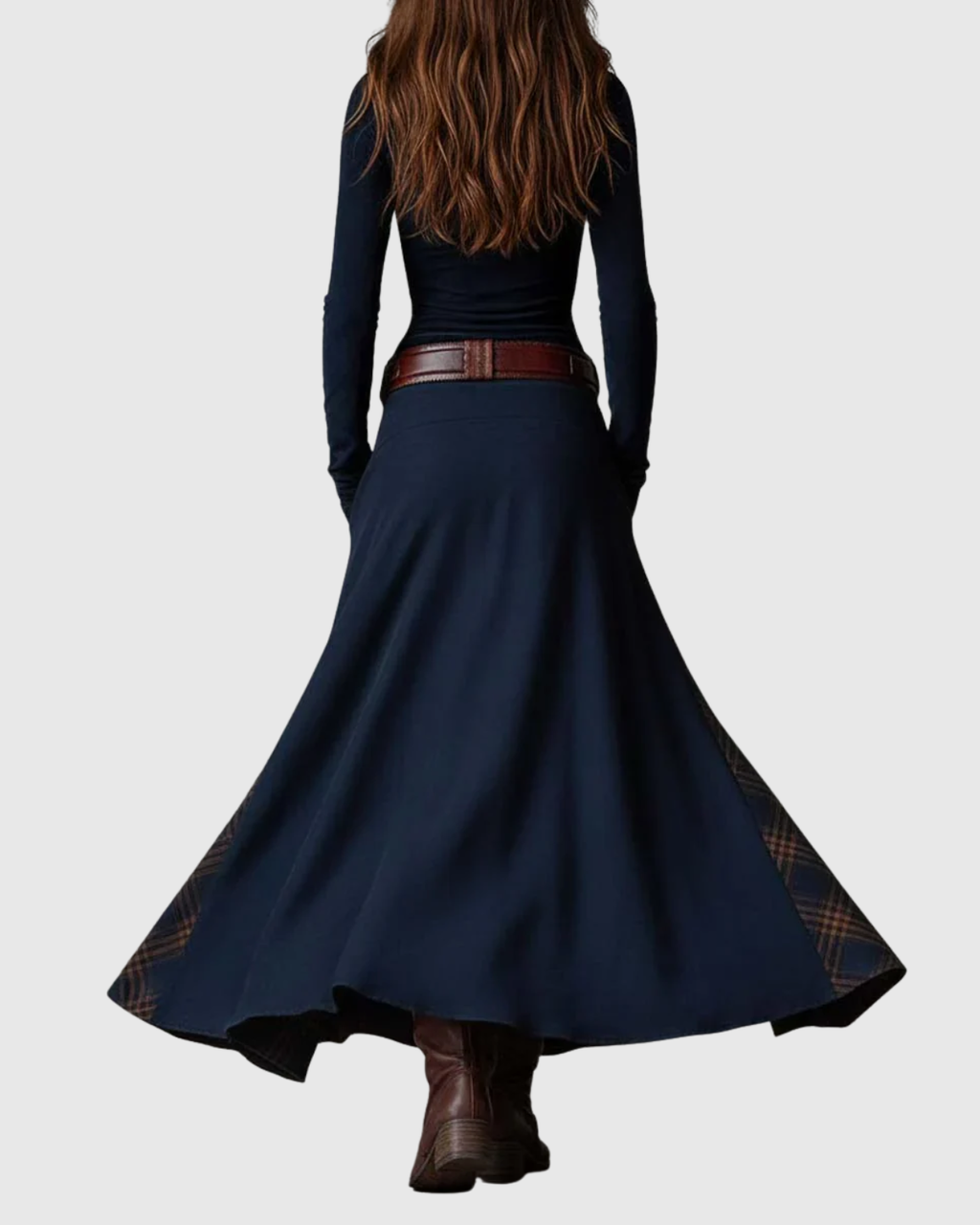 LEONORA™ | VESTIDO LARGO DE ANTE