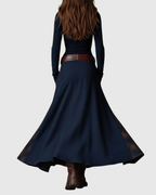 LEONORA™ | VESTIDO LARGO DE ANTE
