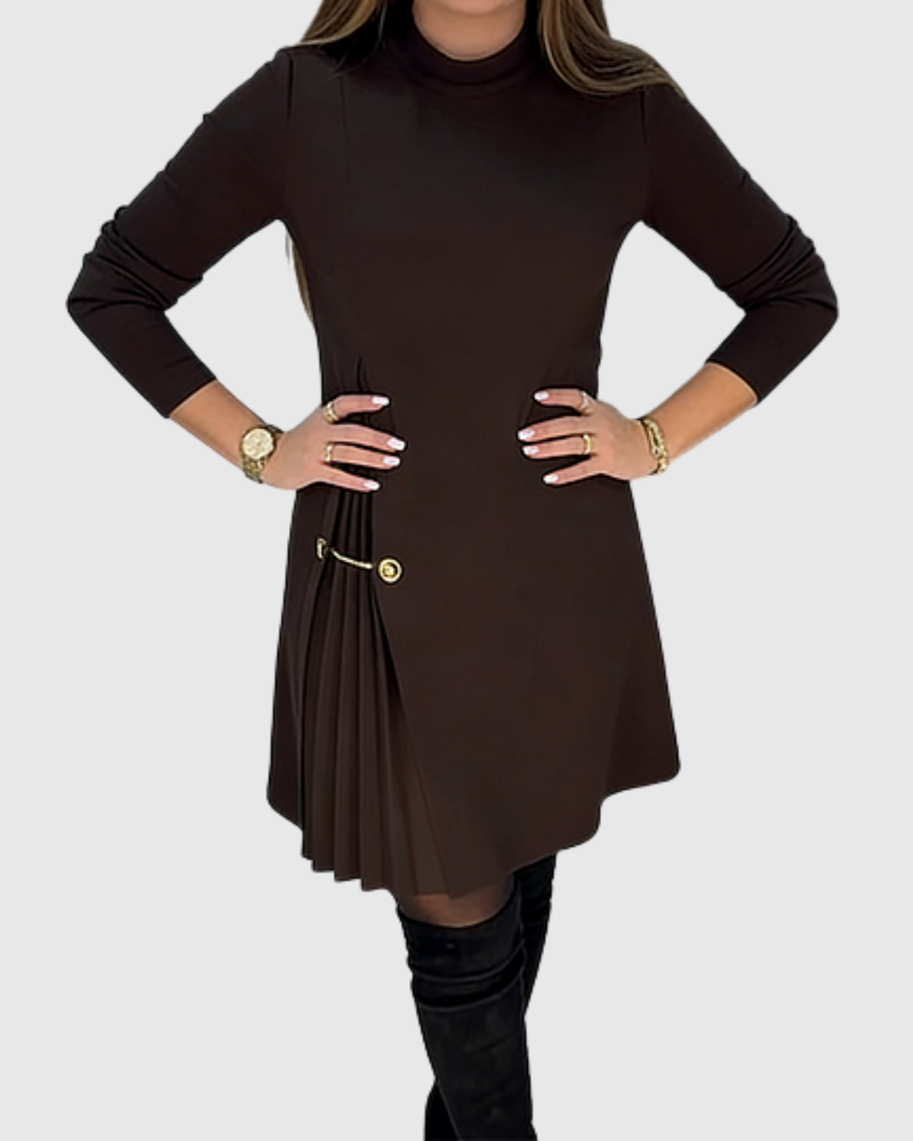 SILVIA™ | ELEGANTE VESTIDO CON PANELES PLISADOS