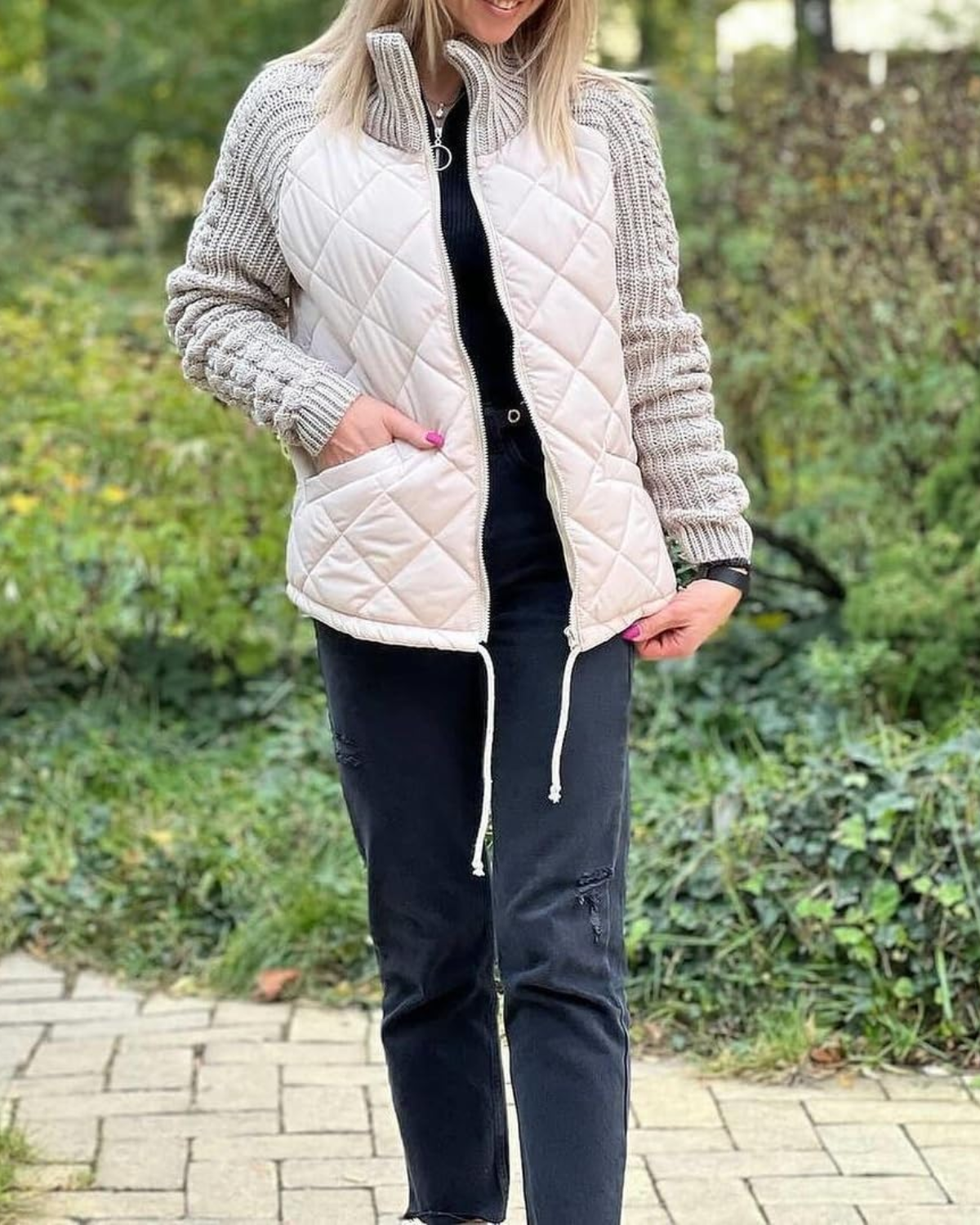 ELARA™ | CHAQUETA DE PUNTO MULTITEXTURA