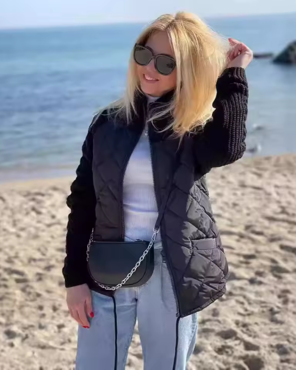 ELARA™ | CHAQUETA DE PUNTO MULTITEXTURA