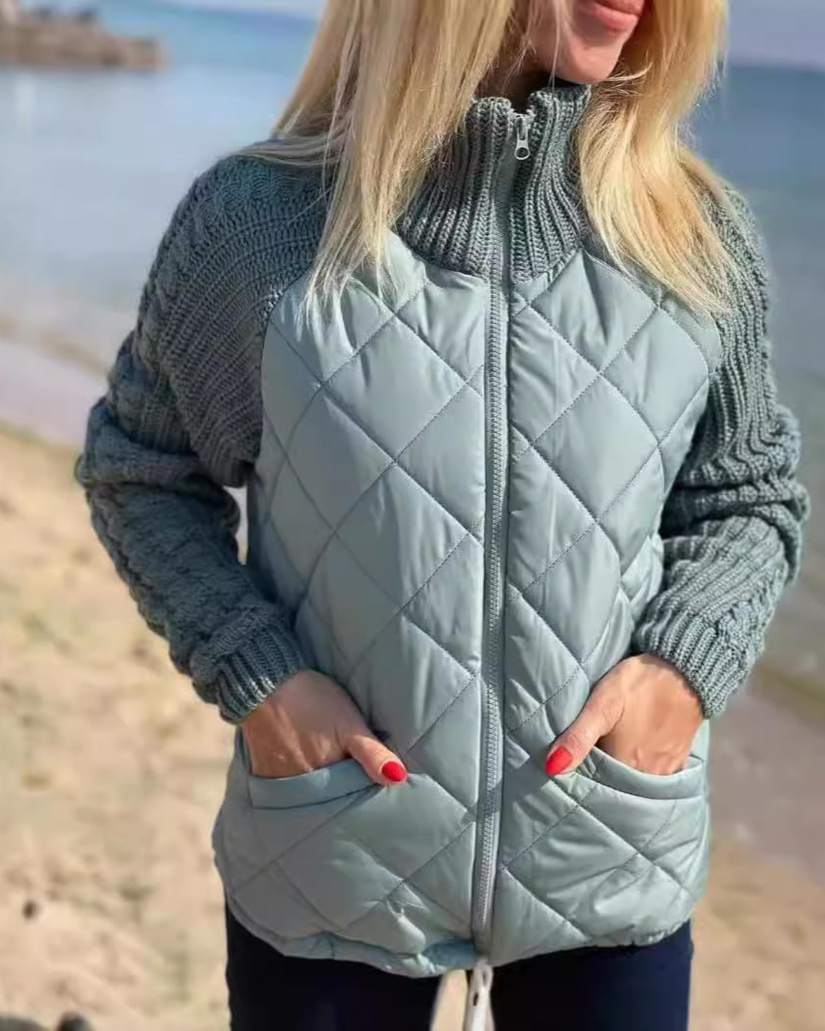 ELARA™ | CHAQUETA DE PUNTO MULTITEXTURA