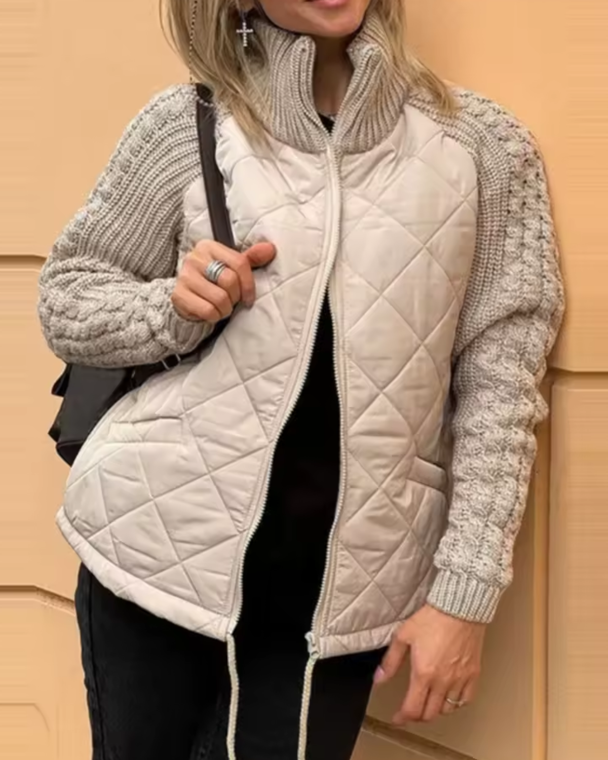 ELARA™ | CHAQUETA DE PUNTO MULTITEXTURA