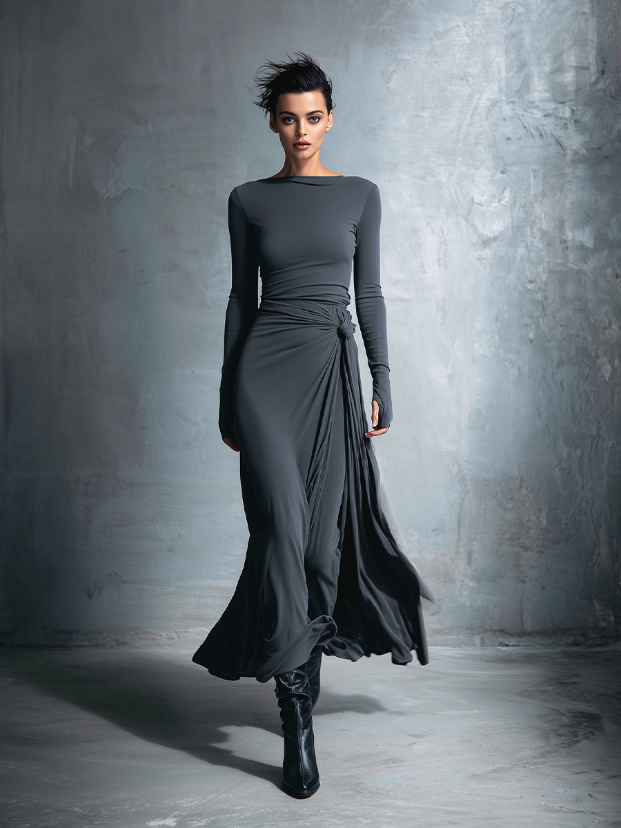 PAULA™ | VESTIDO MAXI EXQUISITO CON NUDO ENVOLVENTE