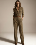 OLGA™ | JUMPSUIT DE LANA ESCOCESA TWEED