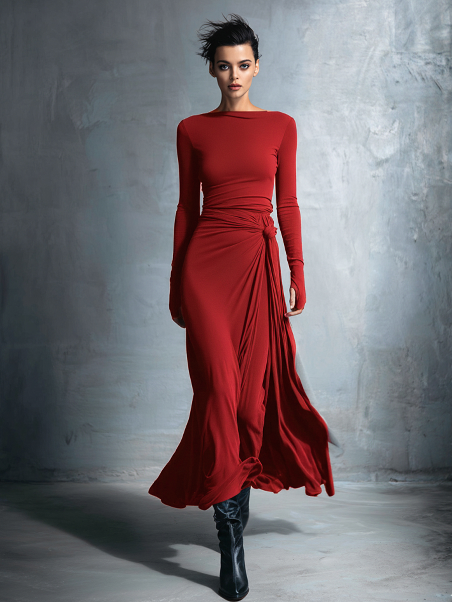 PAULA™ | VESTIDO MAXI EXQUISITO CON NUDO ENVOLVENTE
