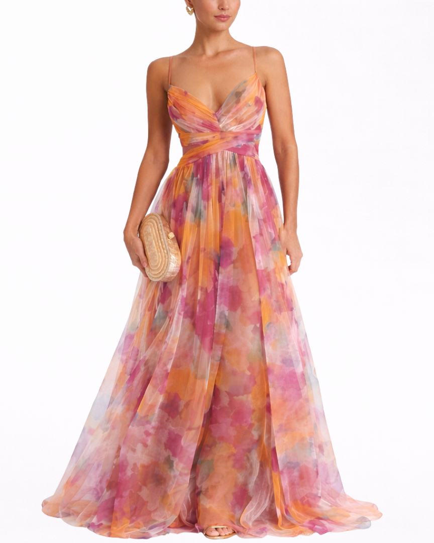 AROA™ | VESTIDO MAXI FLORAL ENCANTADOR