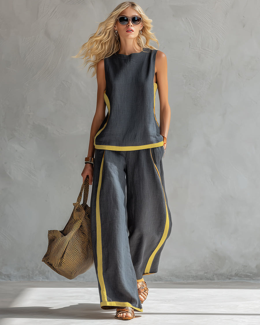 LEILA™ | CONJUNTO ELEGANTE DE ALGODÓN Y LINO