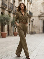 OLGA™ | JUMPSUIT DE LANA ESCOCESA TWEED