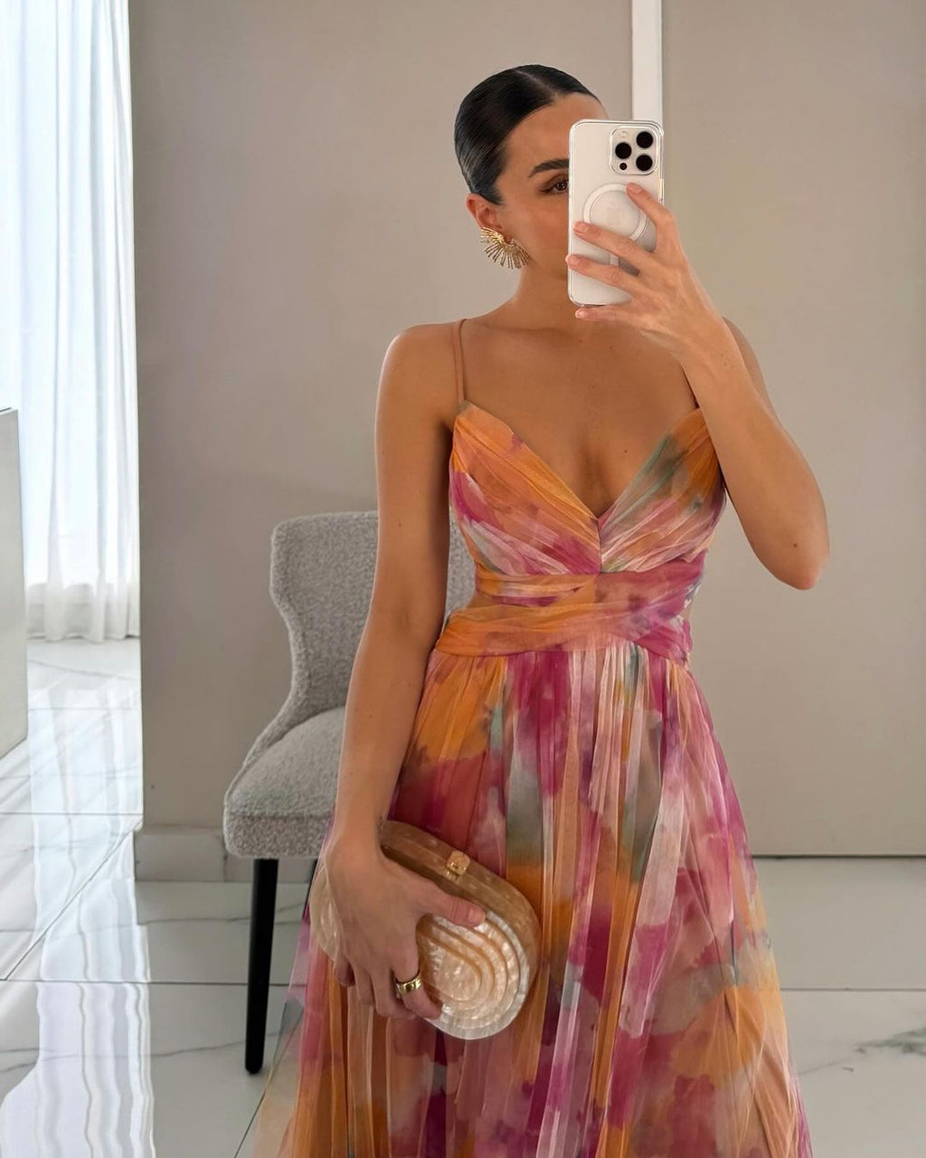 AROA™ | VESTIDO MAXI FLORAL ENCANTADOR