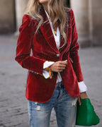 GEMMA™ | BLAZER DE TERCIOPELO ELEGANTE