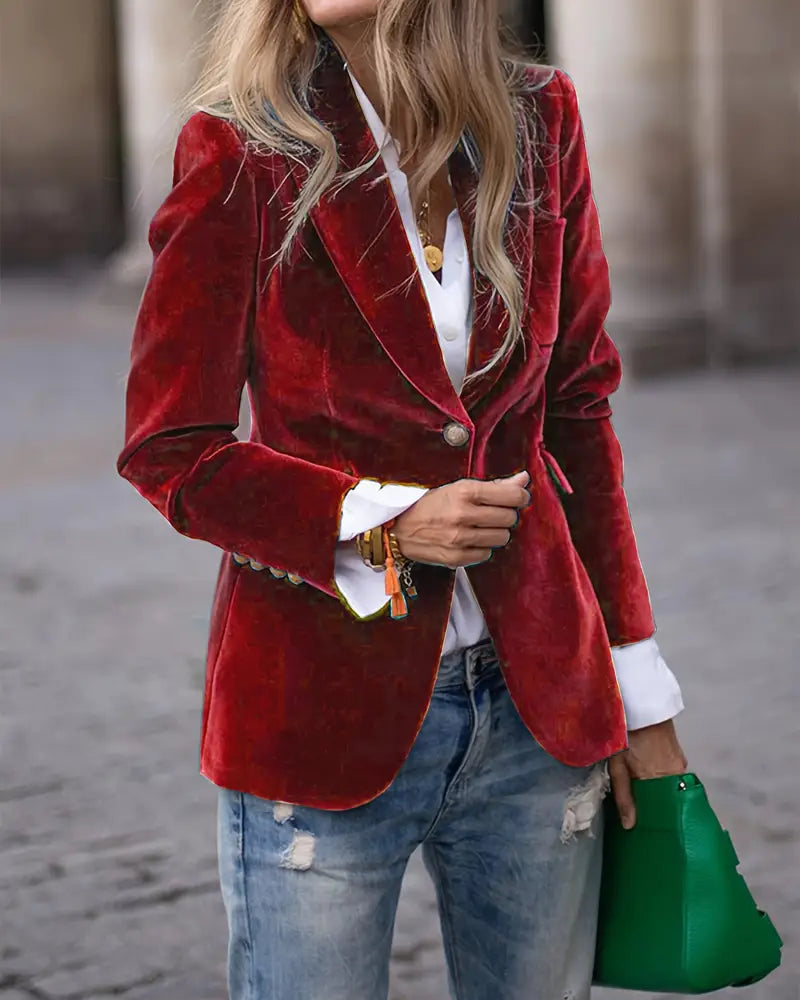 GEMMA™ | BLAZER DE TERCIOPELO ELEGANTE