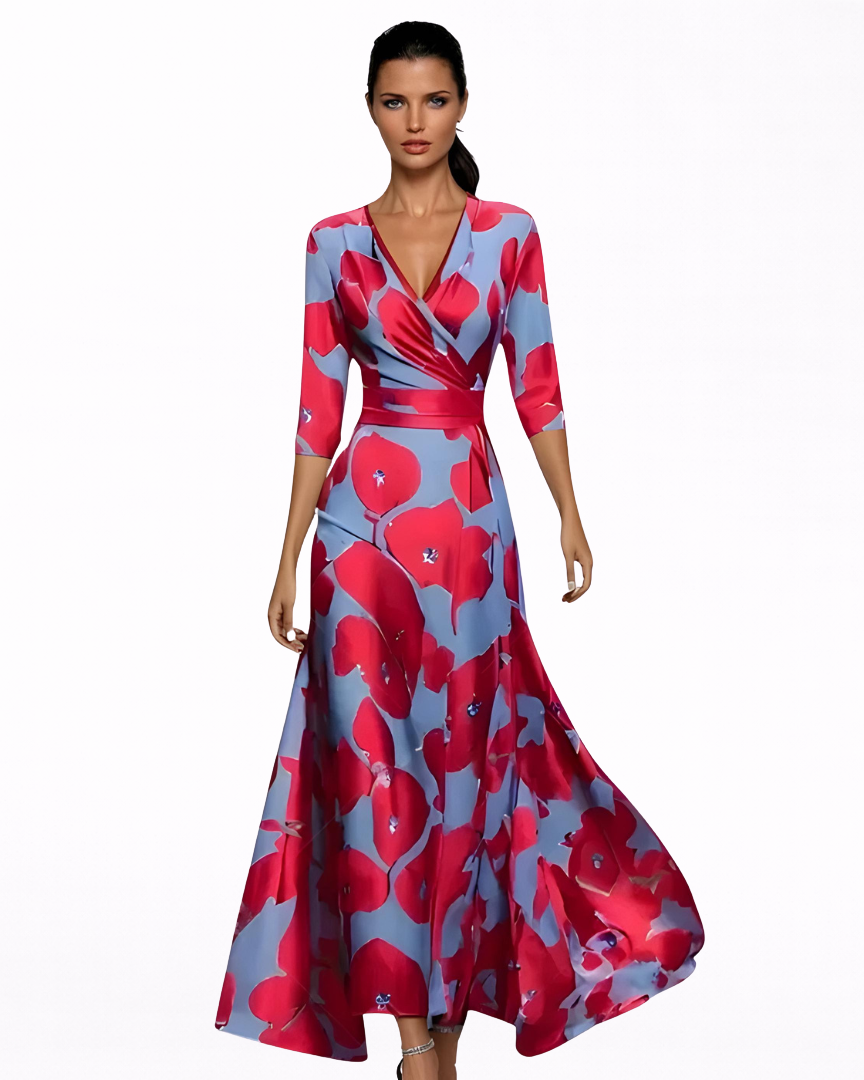 EMILIA™ | VESTIDO LARGO FLORAL ELEGANTE