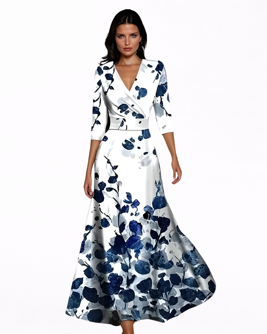 EMILIA™ | VESTIDO LARGO FLORAL ELEGANTE