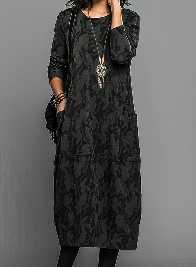 CASANDRA™ | VESTIDO DE CUELLO REDONDO