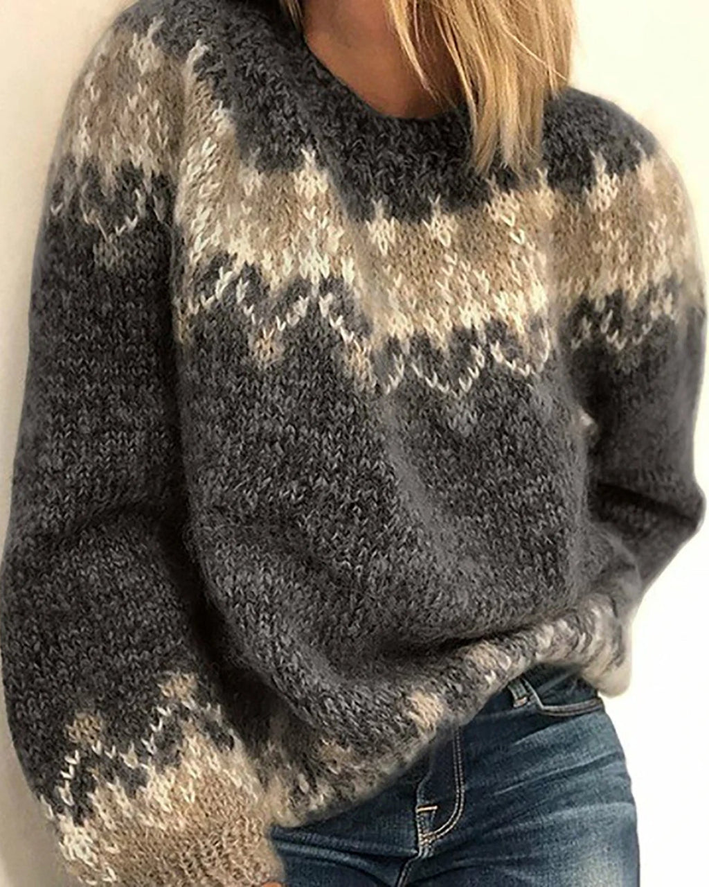 ÁNGELA™ | SUÉTER VINTAGE DE PUNTO ISLANDÉS