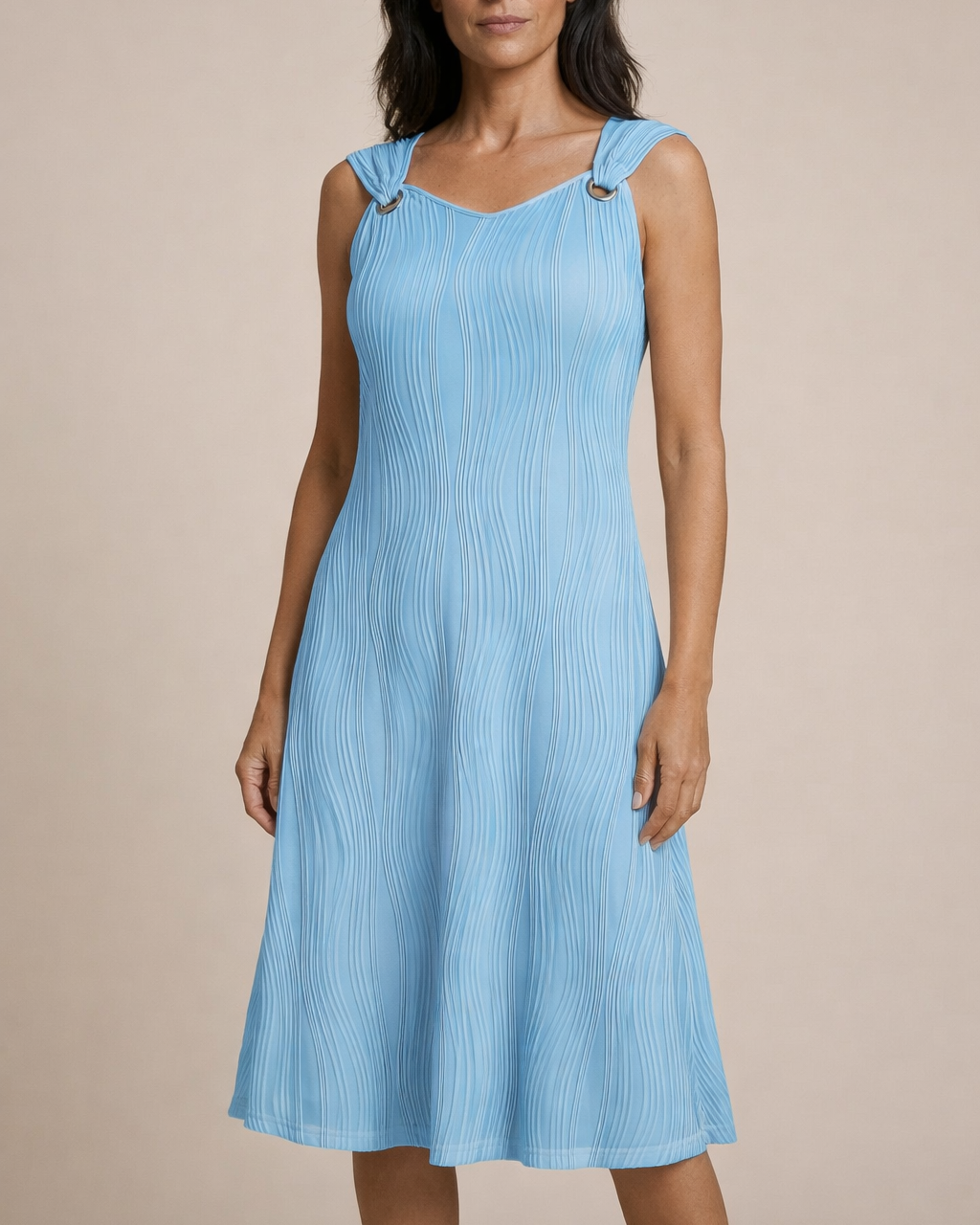 SARITA™ | VESTIDO MINI SIN MANGAS CON CUELLO EN V