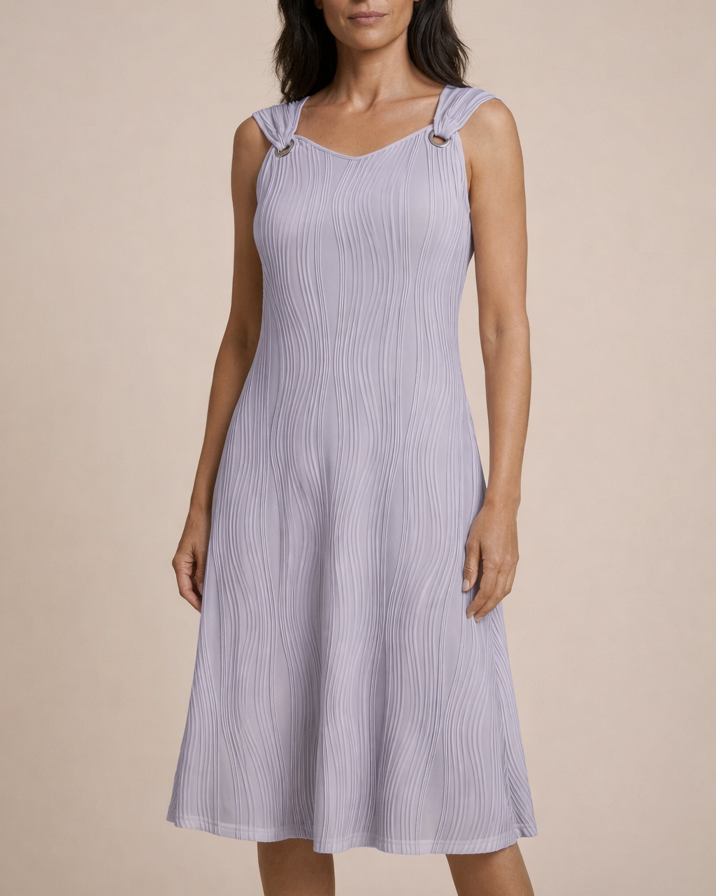 SARITA™ | VESTIDO MINI SIN MANGAS CON CUELLO EN V