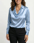 FIONA™ | BLUSA ELEGANTE DE SATÉN PREMIUM