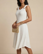 SARITA™ | VESTIDO MINI SIN MANGAS CON CUELLO EN V