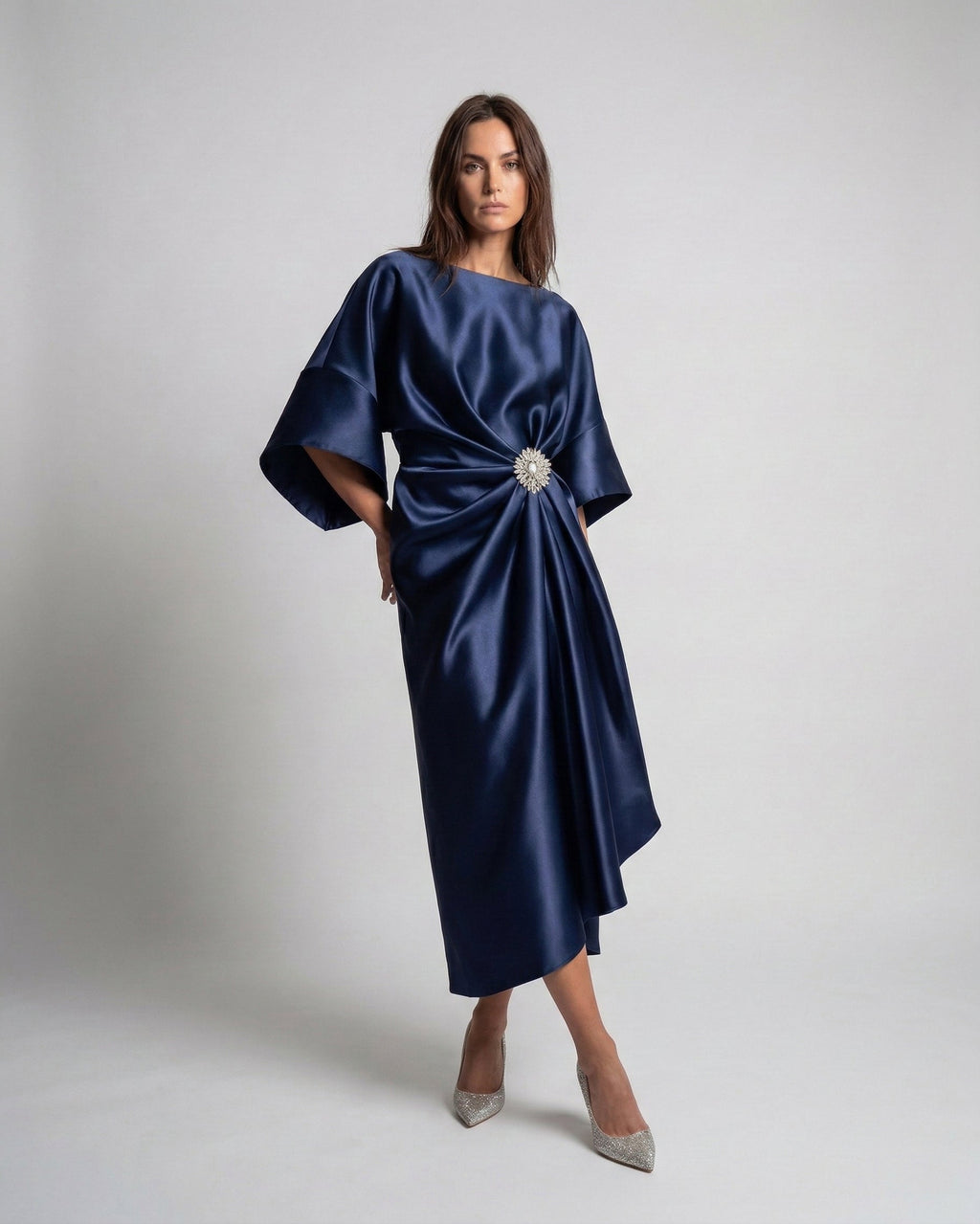 LUZ™ | VESTIDO LARGO DE SATÉN PREMIUM