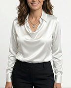 FIONA™ | BLUSA ELEGANTE DE SATÉN PREMIUM