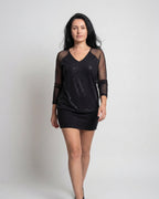 SAMANTA™ | VESTIDO DE MALLA ESCOTADO EN V