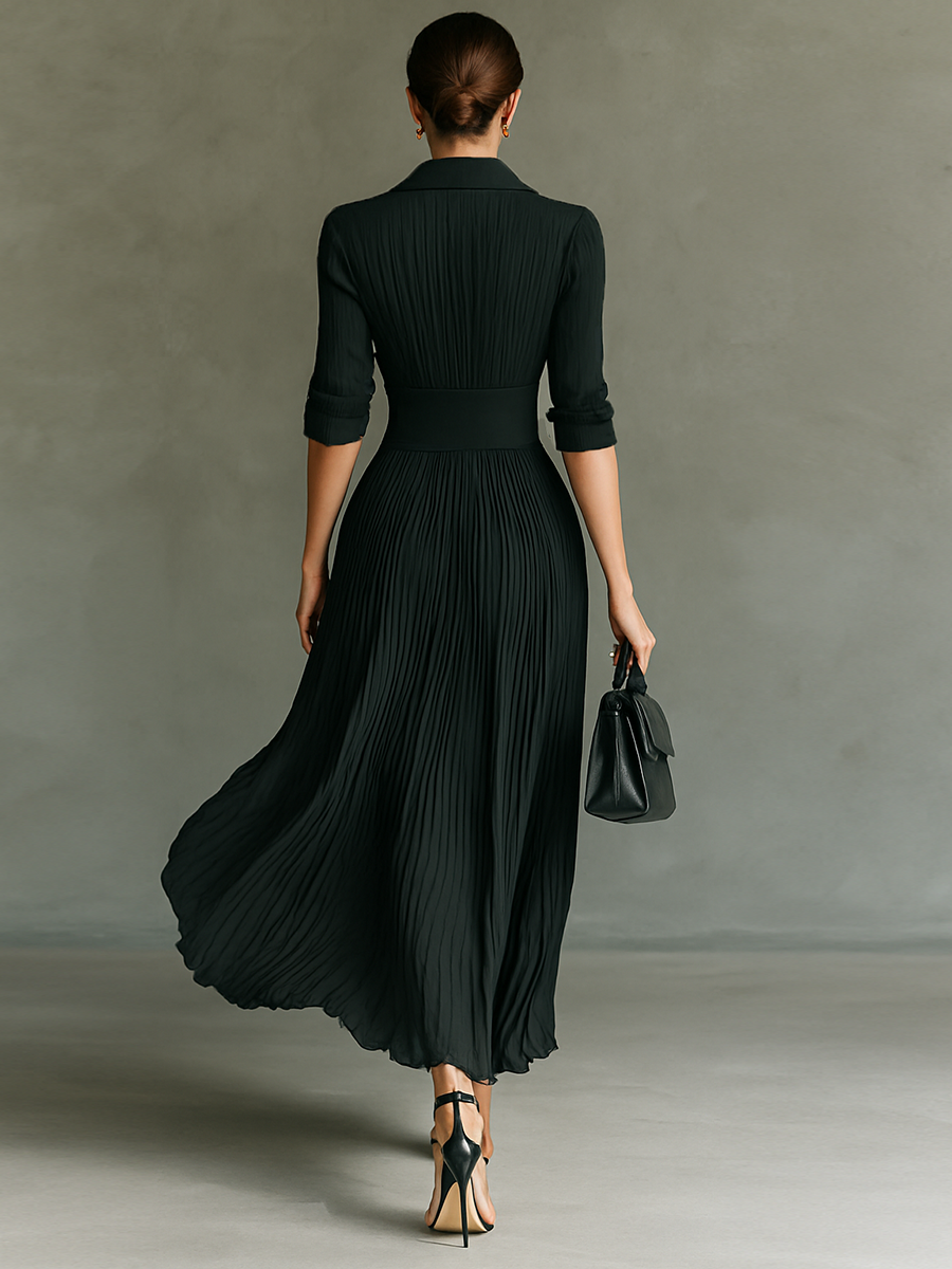 MARGOT™ | VESTIDO MAXI DE CUELLO SOLAPADO