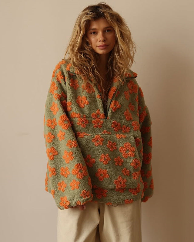 MARISOL™ | SUÉTER DE FELPA ESTAMPADO FLORAL