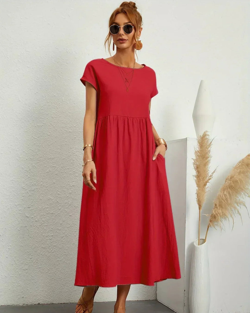 RITA™ | VESTIDO MIDI FLUIDO