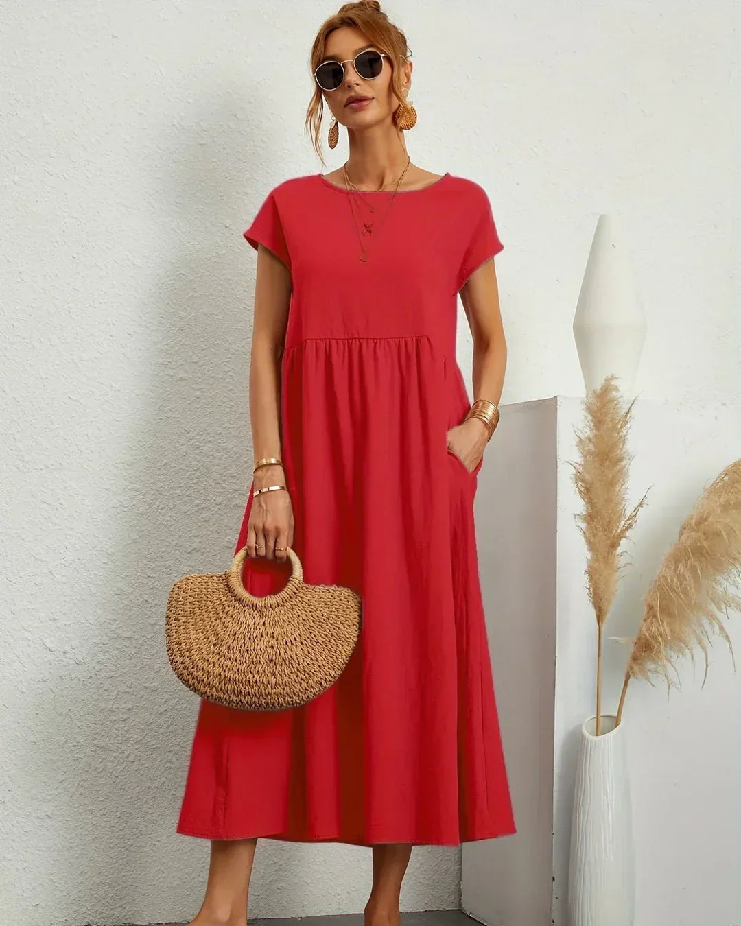 RITA™ | VESTIDO MIDI FLUIDO