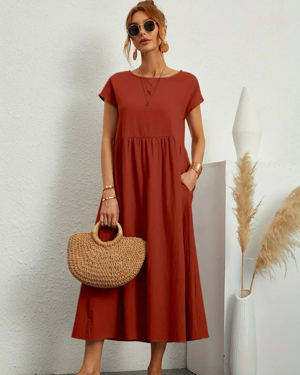 RITA™ | VESTIDO MIDI FLUIDO