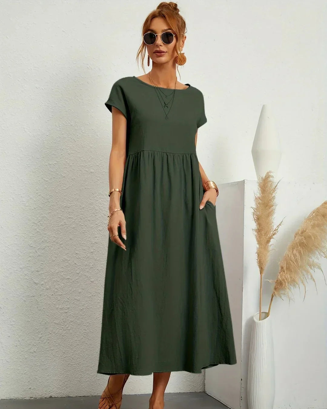 RITA™ | VESTIDO MIDI FLUIDO