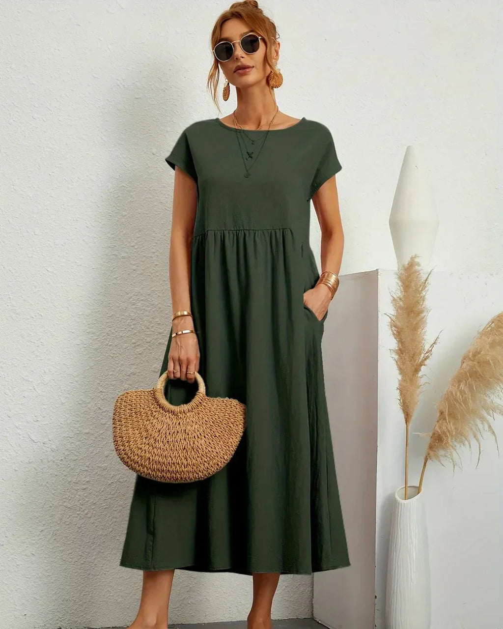 RITA™ | VESTIDO MIDI FLUIDO