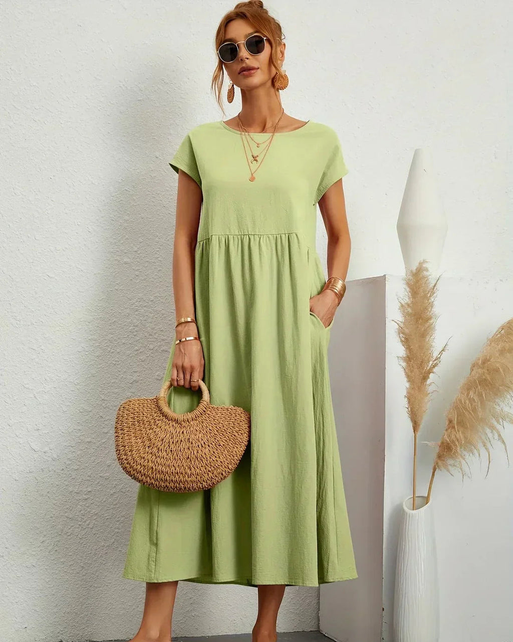RITA™ | VESTIDO MIDI FLUIDO