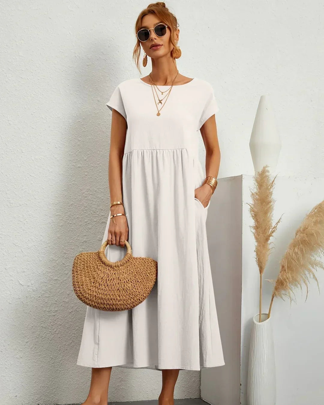 RITA™ | VESTIDO MIDI FLUIDO