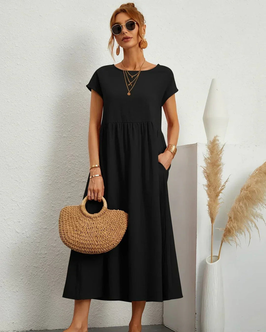 RITA™ | VESTIDO MIDI FLUIDO