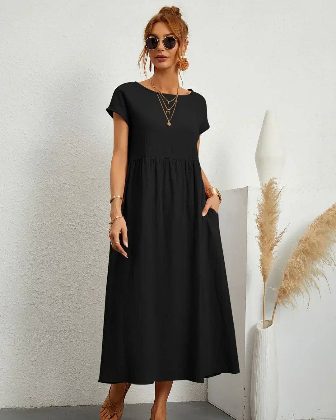 RITA™ | VESTIDO MIDI FLUIDO