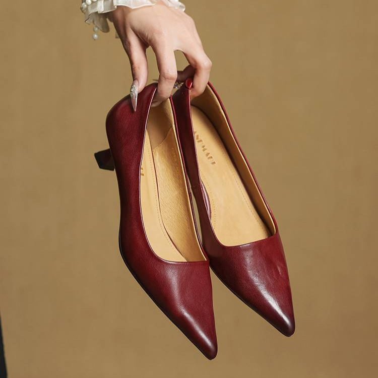 VALERIA™ | TACONES DE CUERO AUTÉNTICO