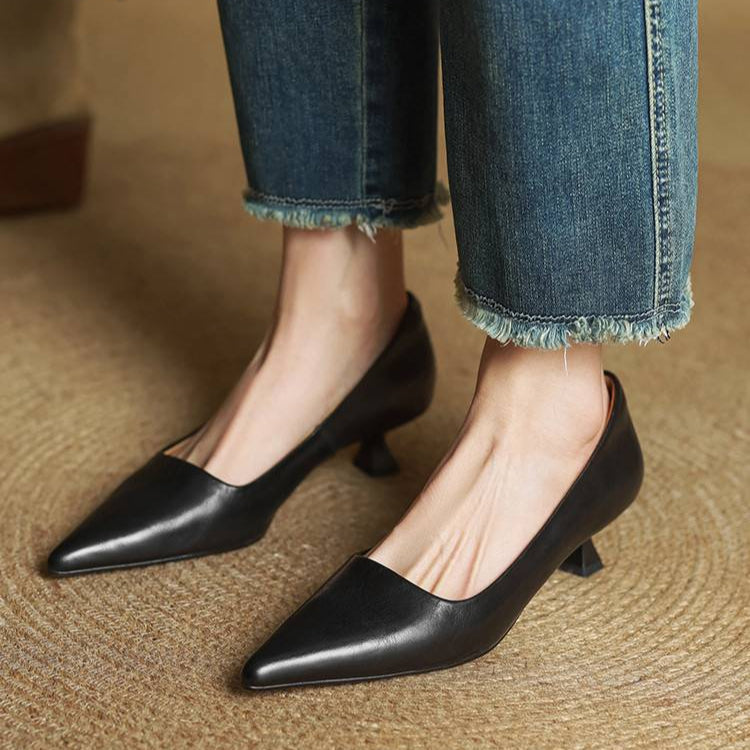 VALERIA™ | TACONES DE CUERO AUTÉNTICO