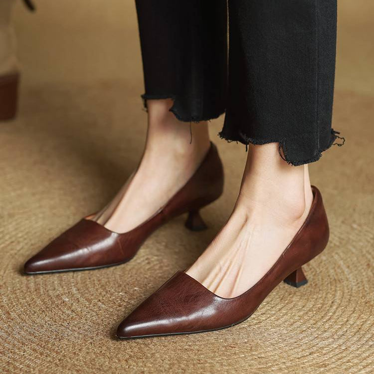 VALERIA™ | TACONES DE CUERO AUTÉNTICO