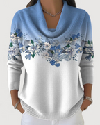 SABRINA™ | SUÉTER FLORAL CUELLO ENVOLVENTE