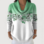 SABRINA™ | SUÉTER FLORAL CUELLO ENVOLVENTE