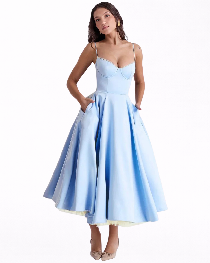 ARIEL™ | VESTIDO MIDI DE LUJO