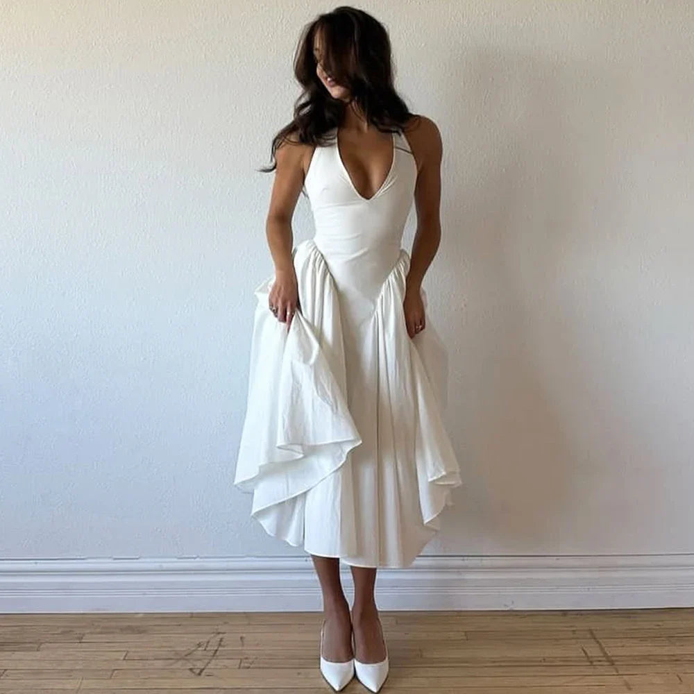 ADELINA™ | VESTIDO MAXI PURO