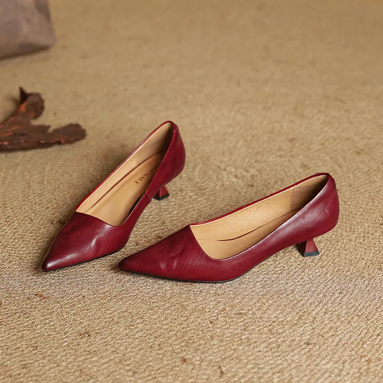 VALERIA™ | TACONES DE CUERO AUTÉNTICO