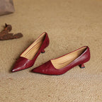 VALERIA™ | TACONES DE CUERO AUTÉNTICO