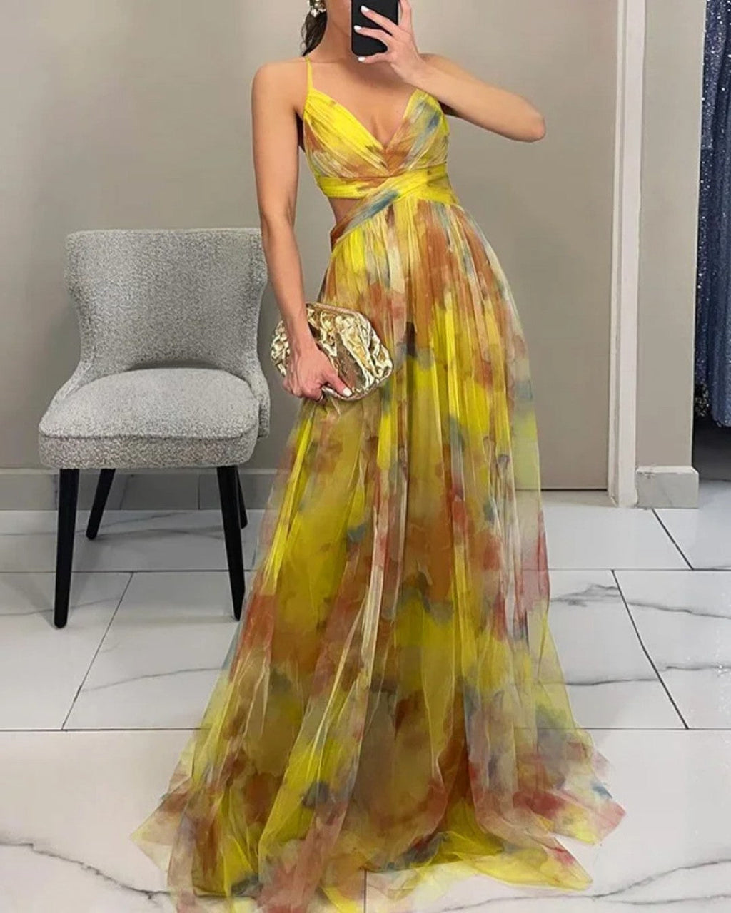 AROA™ | VESTIDO MAXI FLORAL ENCANTADOR